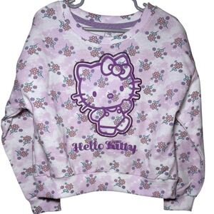 NWT Hello Kitty Purple Floral Girls Size 5 Sweatshirt